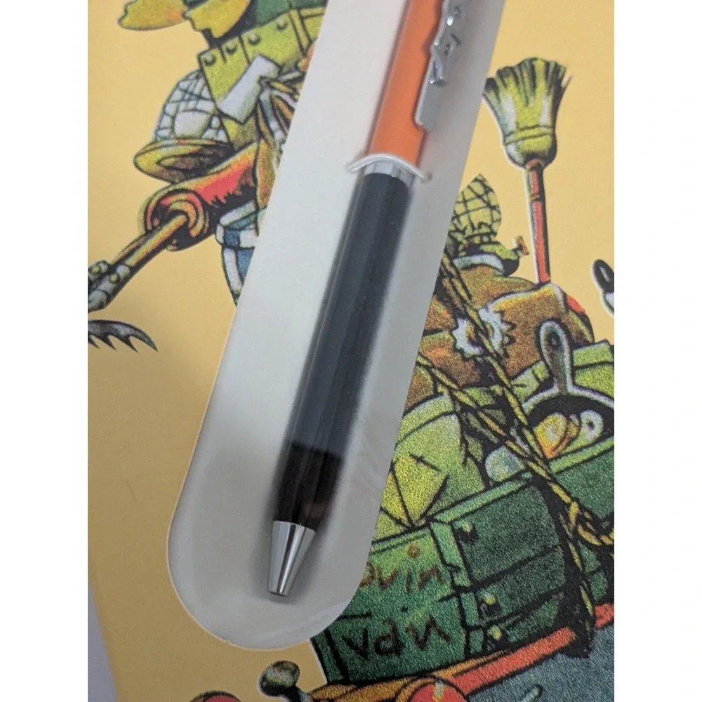 Vintage Colibri Walt Disney Goofy  Ballpoint Pen, Black & Orange  Pen 90s